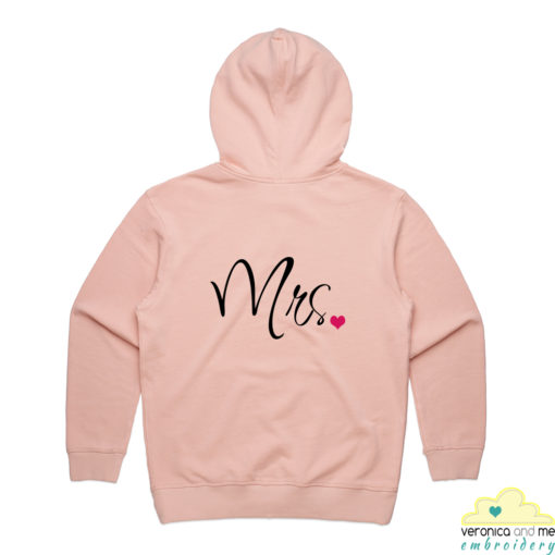 pink hoodie mrs embroidery